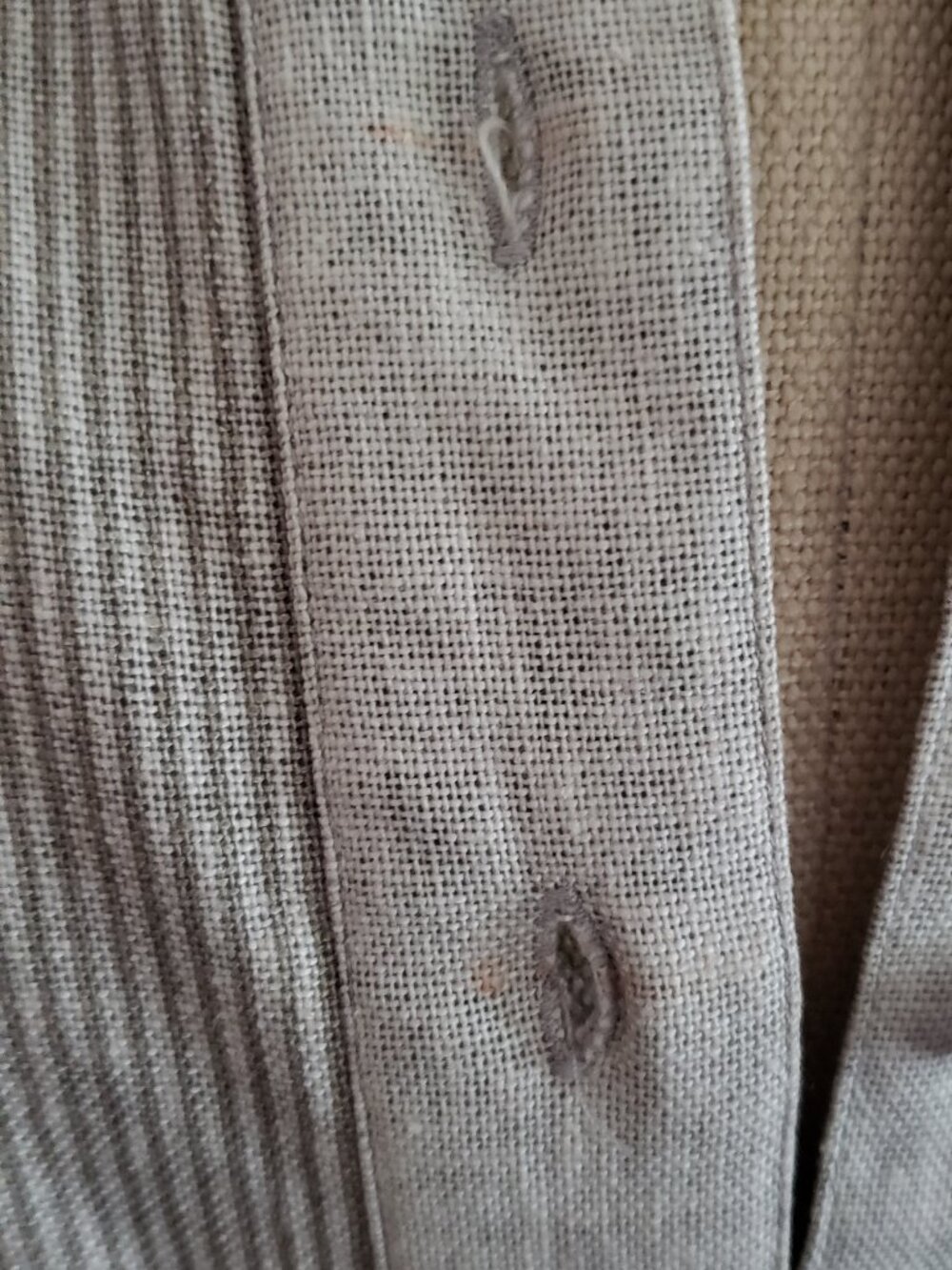 Vintage cottagecore gray striped long sleeve dress XS/S - Picture 9 of 11